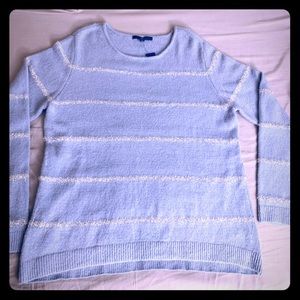 Women’s Apt.9 Baby Blue tinsel striped sweater